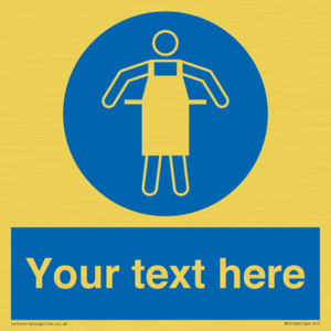 Custom Protective Apron Required Sign